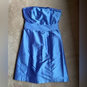 Strapless Periwinkle Silk Dress